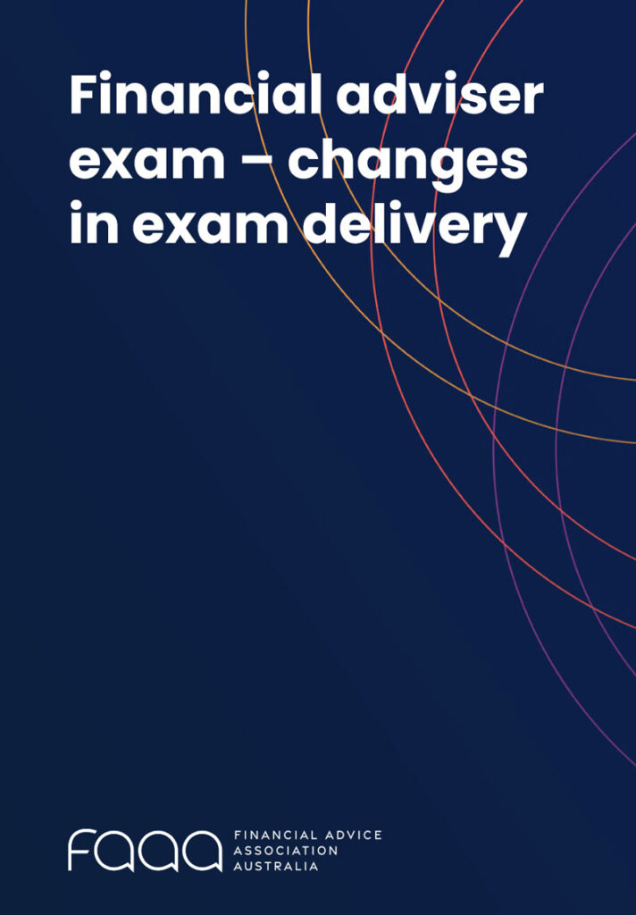 Financial adviser exam – changes in exam delivery